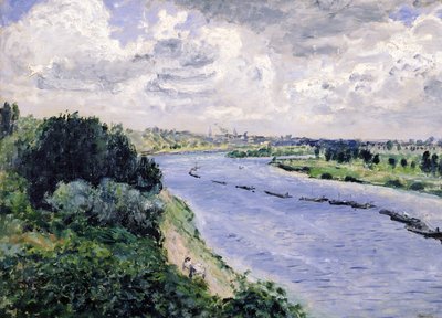 Barges on the Seine by Pierre Auguste Renoir